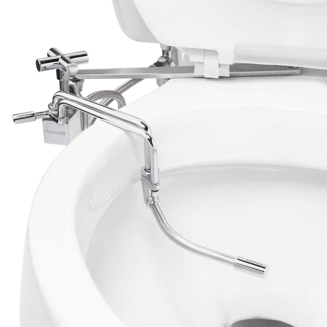 Brondell Side-Mounted Bidet Attachment SMB-15 For Toilet Seats with Adjustable Spray Wand Ambient Temperature