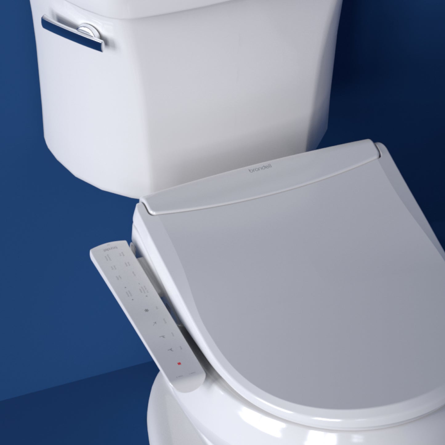 Brondell ELONGATED T22 Thinline Luxury Bidet Toilet Seat WHITE With Side Arm Control