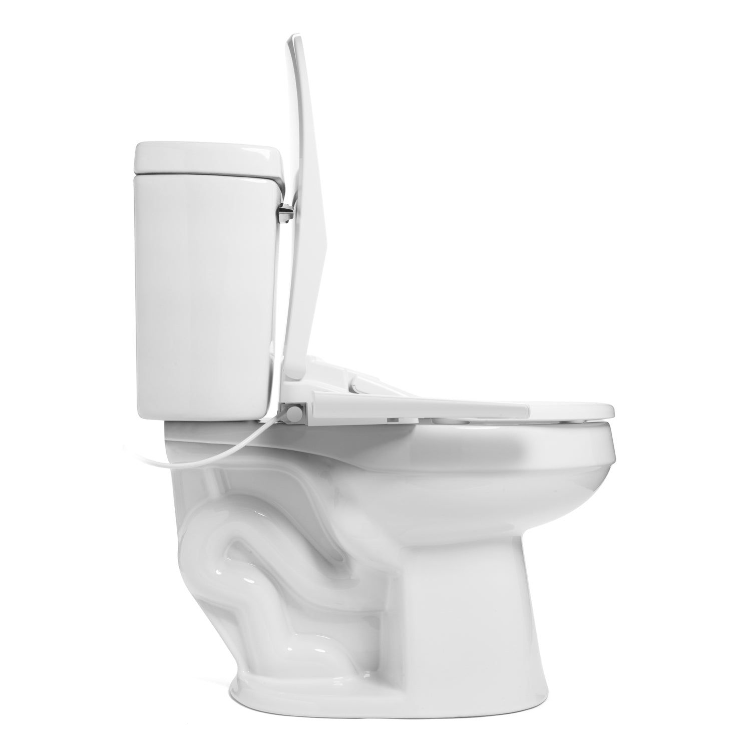 Brondell ELONGATED T22 Thinline Luxury Bidet Toilet Seat WHITE With Side Arm Control