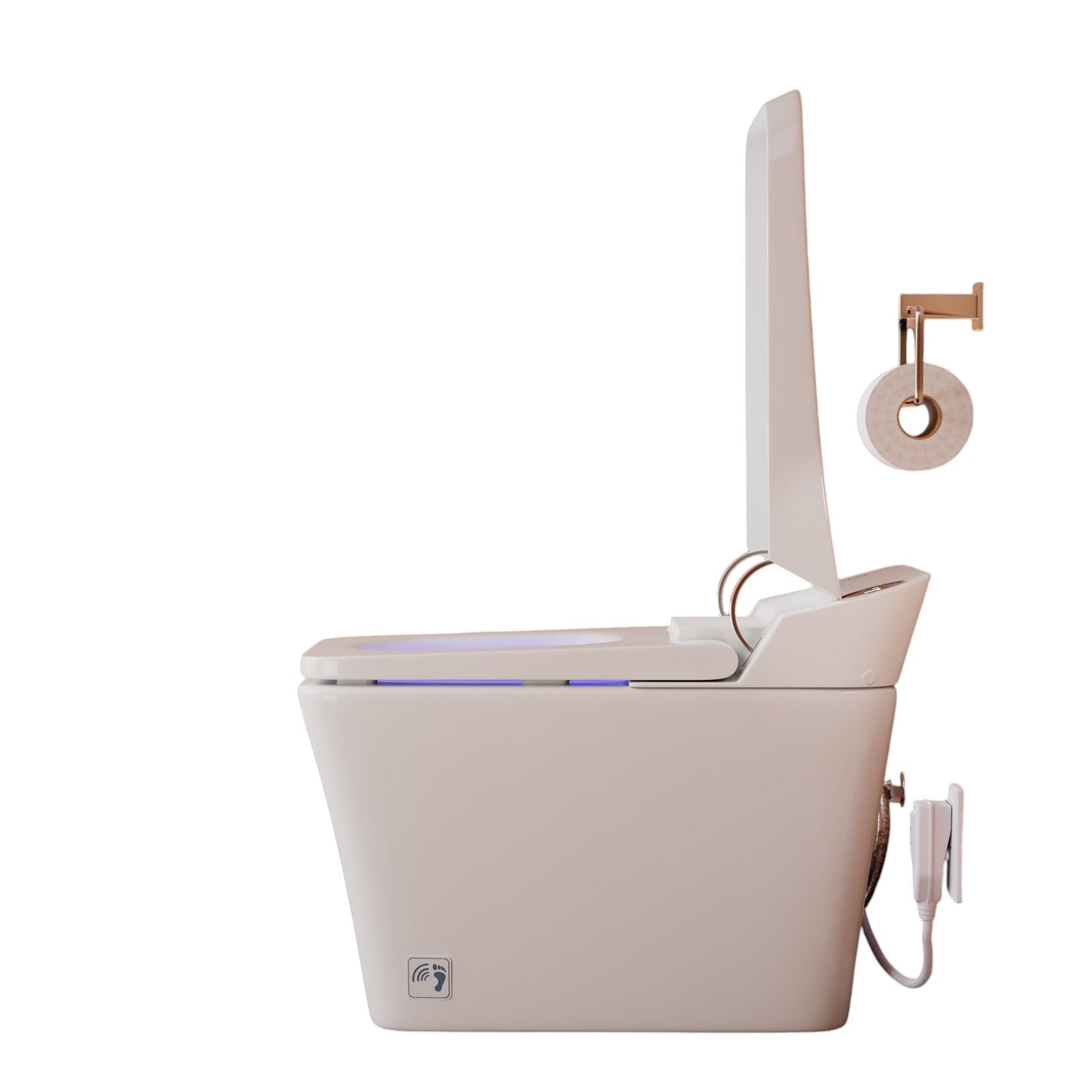 Trone STCH Tahum Smart Electronic Bidet Toilet with Toe Touch Auto Open White