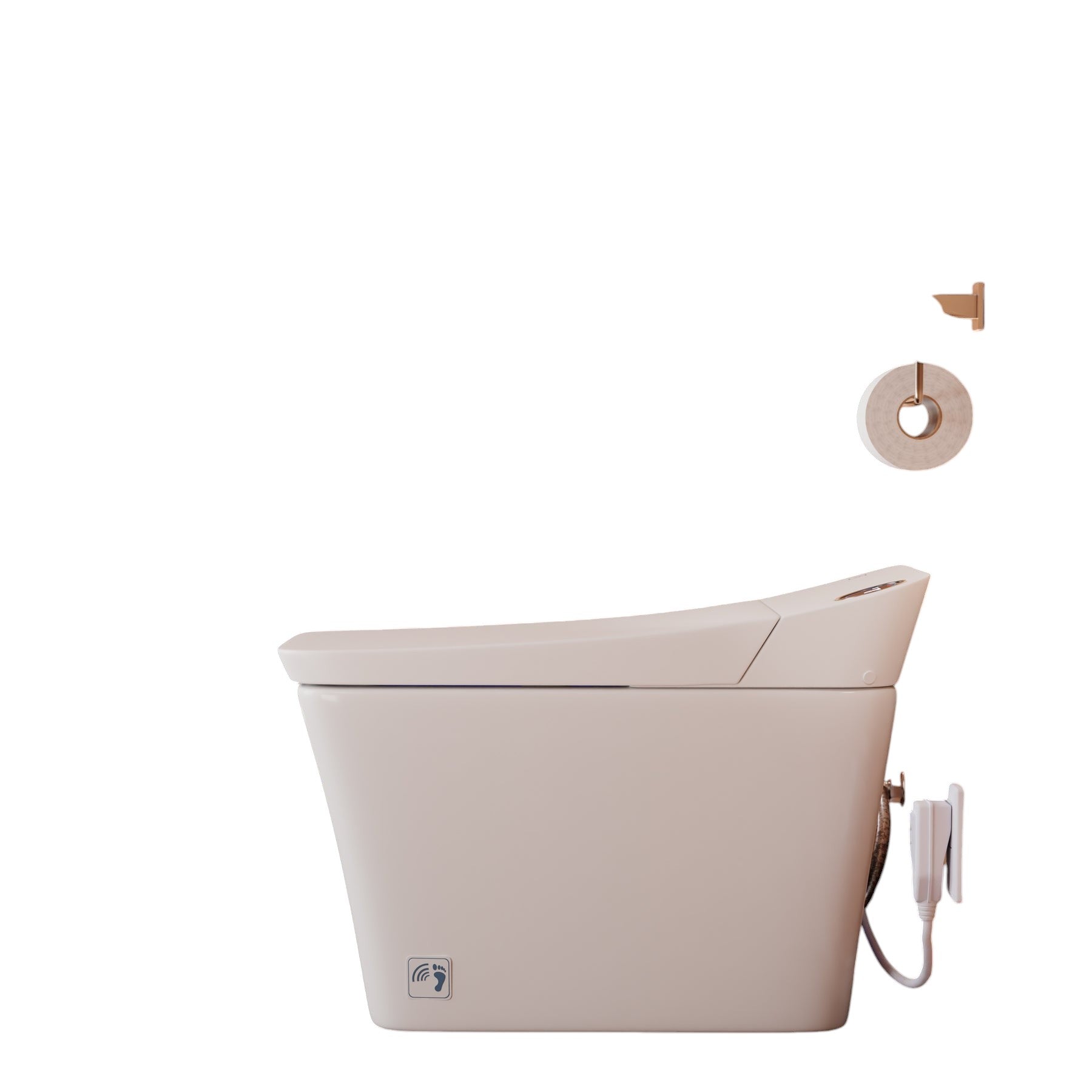 Trone STCH Tahum Smart Electronic Bidet Toilet with Toe Touch Auto Open White