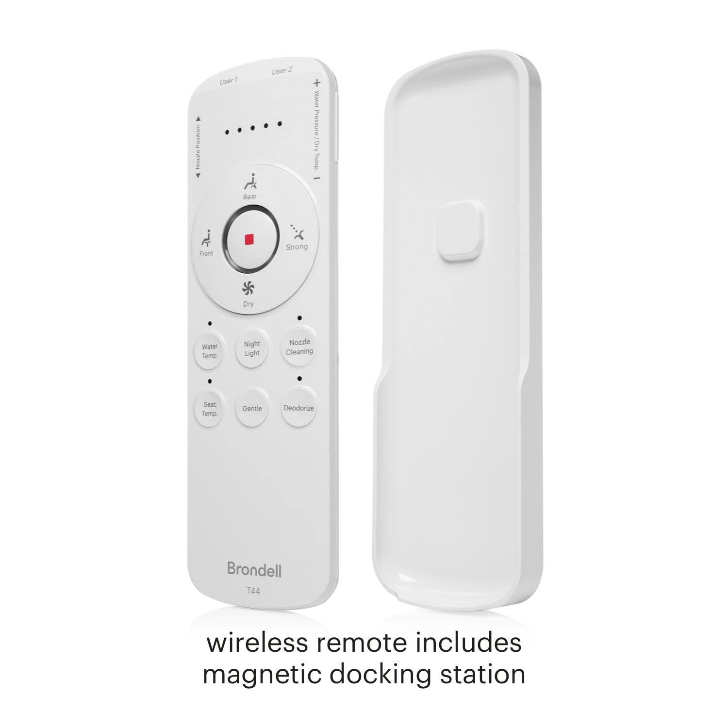 Brondell ELONGATED T44 Thinline Luxury Bidet Toilet Seat With Remote White New