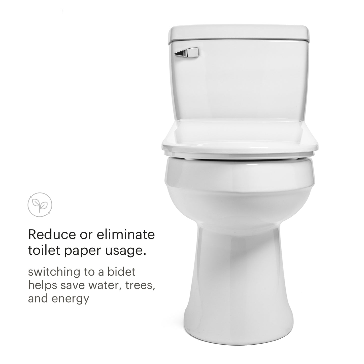 Brondell ELONGATED T44 Thinline Luxury Bidet Toilet Seat With Remote White New