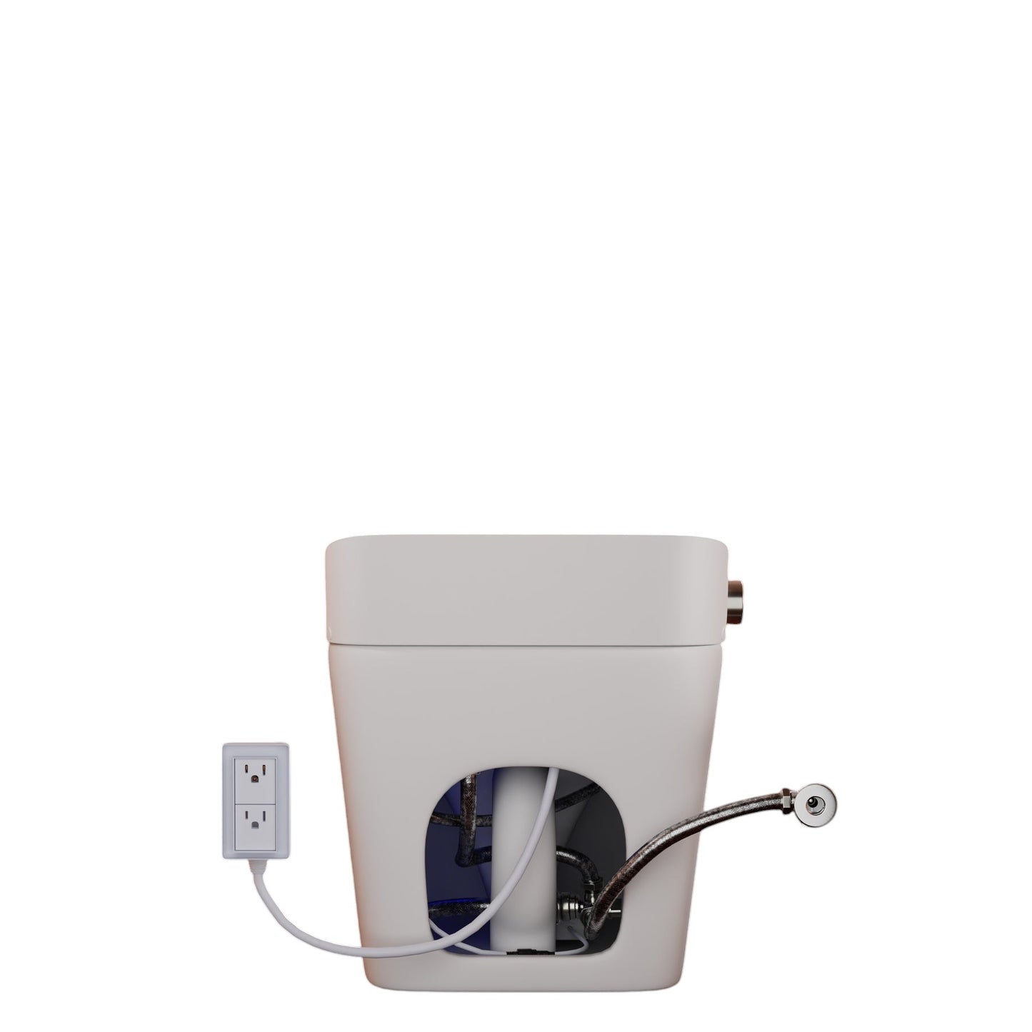 Trone STCH Tahum Smart Electronic Bidet Toilet with Toe Touch Auto Open White
