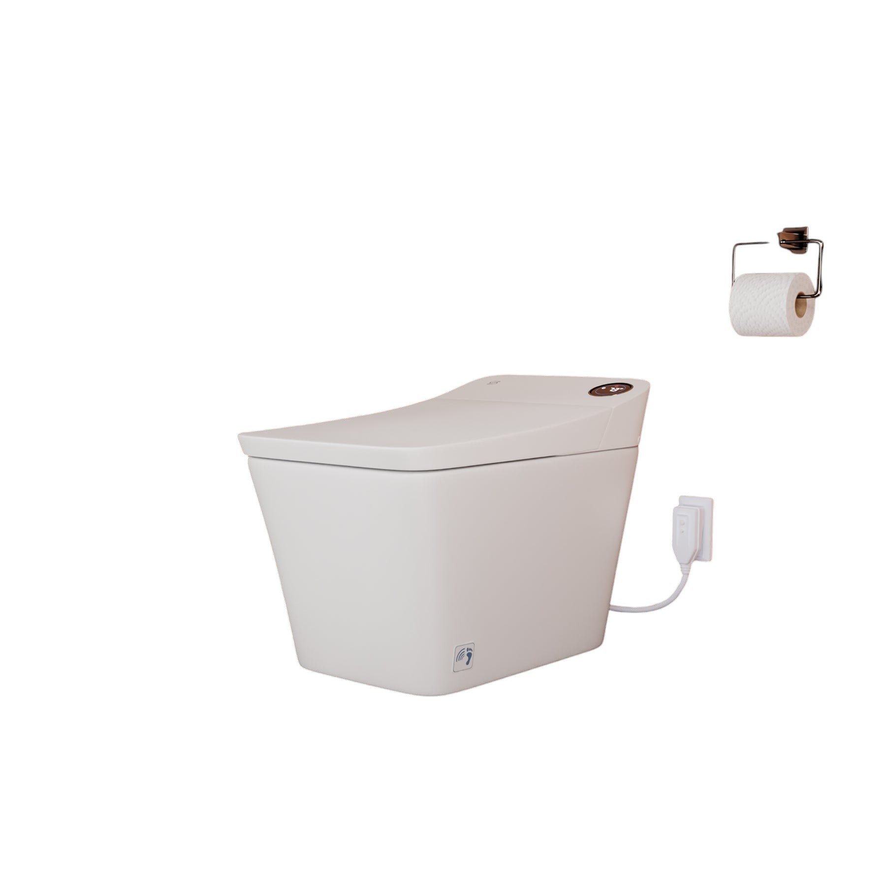 Trone STCH Tahum Smart Electronic Bidet Toilet with Toe Touch Auto Open White