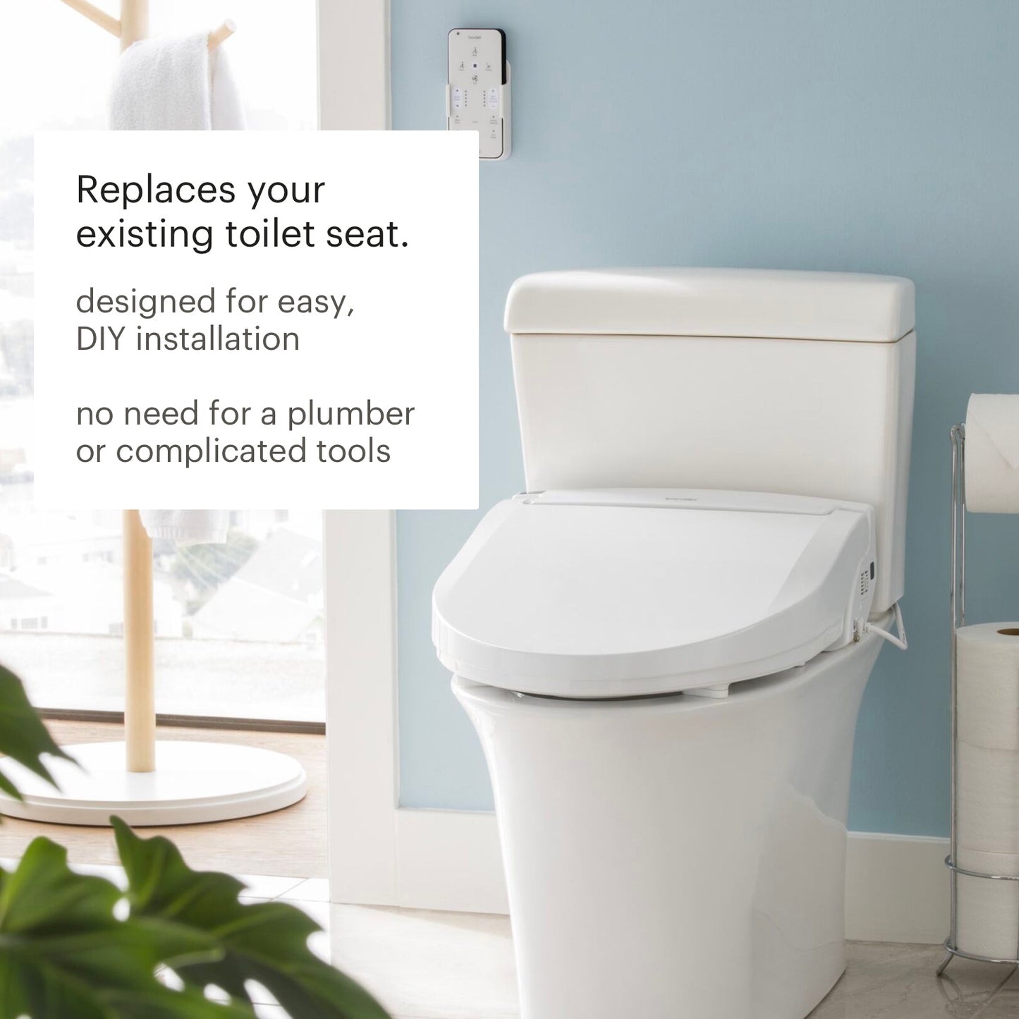 Brondell ELONGATED Swash DR802 Advanced Bidet Toilet Seat with Remote Control, Premium Comfort with Warm Dryer & Deodorizer