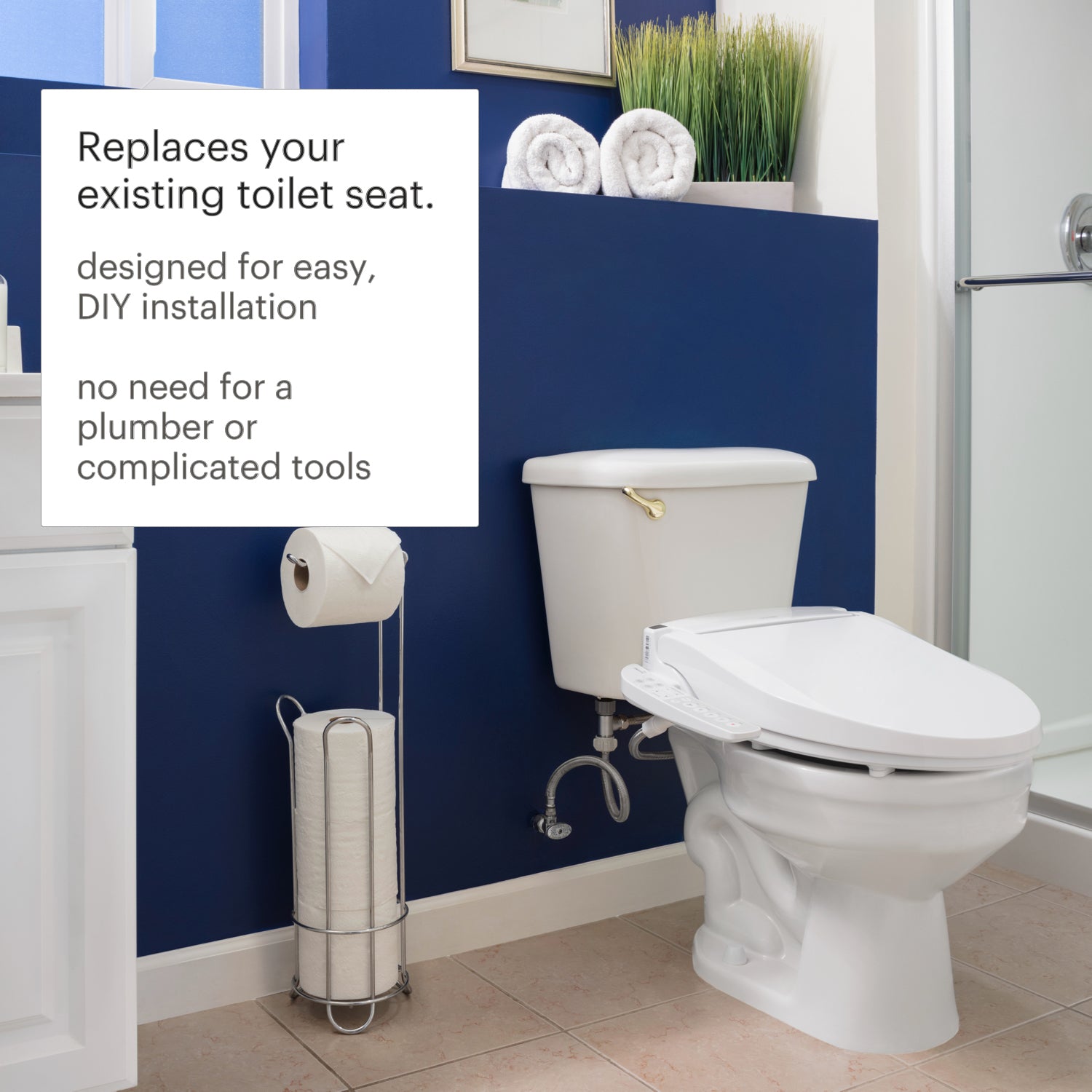 Brondell - ELONGATED EM417 WHITE Swash Select Advanced Bidet Seat With Sidearm Control