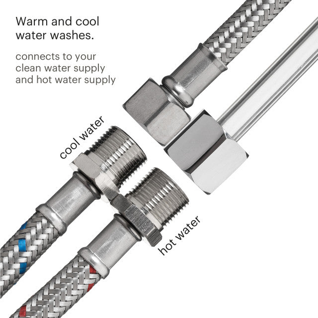 Brondell Side-Mounted Bidet Attachment SMB-25 with Adjustable Spray Wand, Dual Temperature
