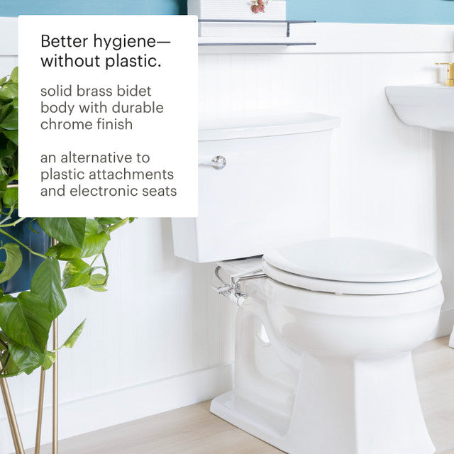 Brondell Side-Mounted Bidet Attachment SMB-25 with Adjustable Spray Wand, Dual Temperature