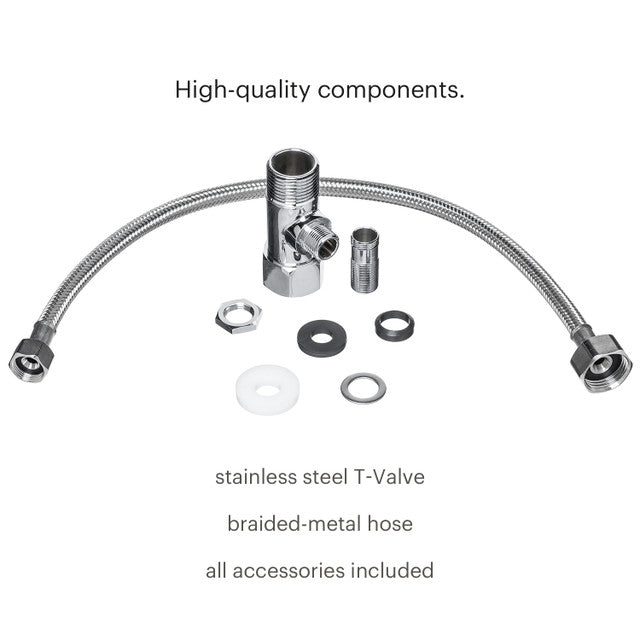 Brondell Side-Mounted Bidet Attachment SMB-15 For Toilet Seats with Adjustable Spray Wand Ambient Temperature