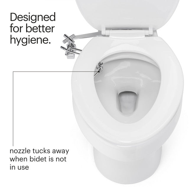 Brondell Side-Mounted Bidet Attachment SMB-15 For Toilet Seats with Adjustable Spray Wand Ambient Temperature