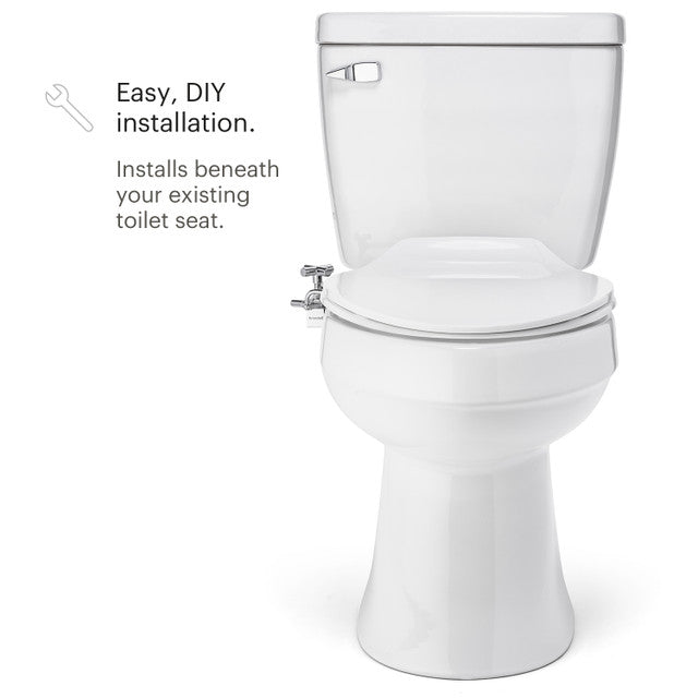 Brondell Side-Mounted Bidet Attachment SMB-15 For Toilet Seats with Adjustable Spray Wand Ambient Temperature