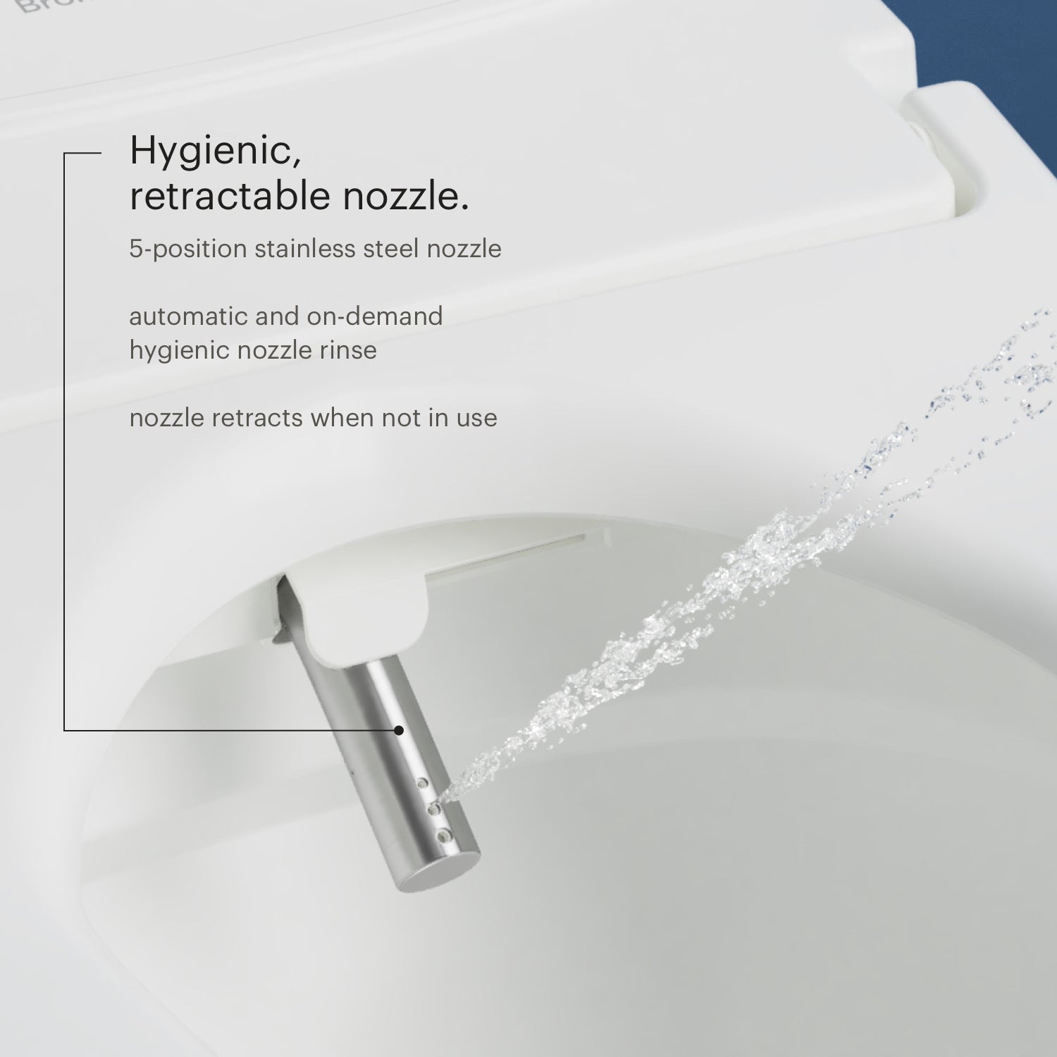 Brondell T66 Luxery Bidet Toilet Seat Retractable Nozzle