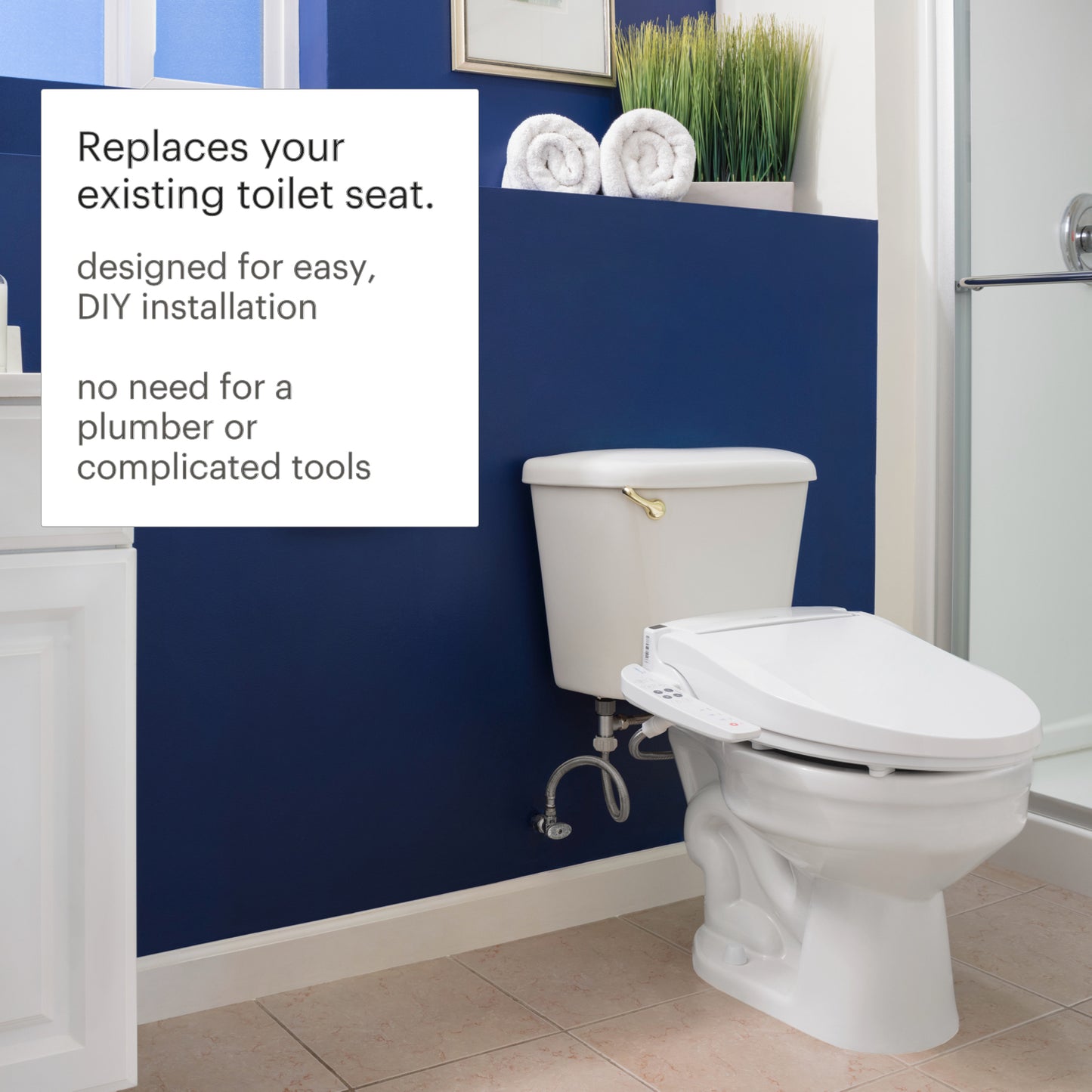 Brondell Swash BL67 Elongated Advanced Bidet Toilet Seat with Side Arm Control