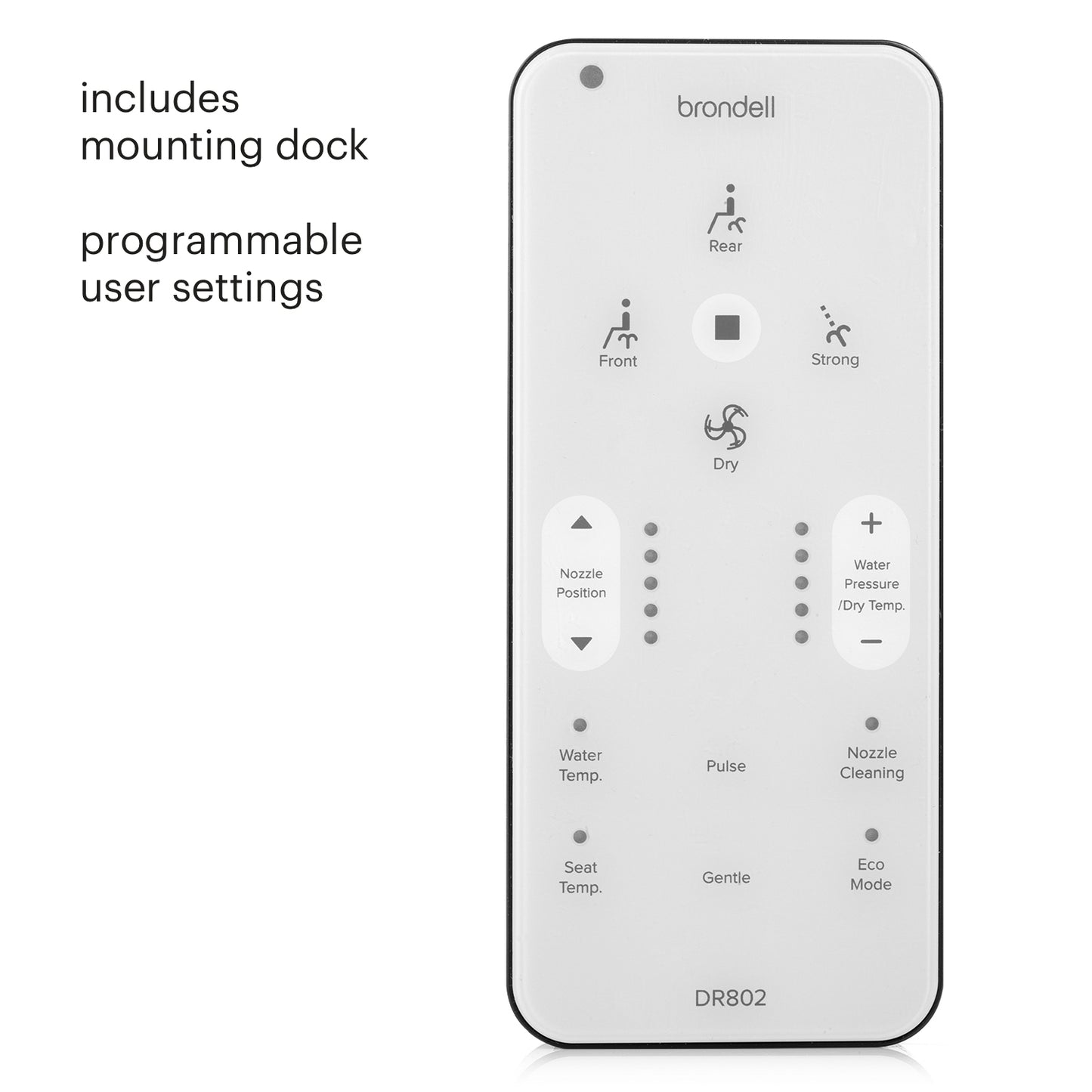 Brondell ELONGATED Swash DR802 Advanced Bidet Toilet Seat with Remote Control, Premium Comfort with Warm Dryer & Deodorizer