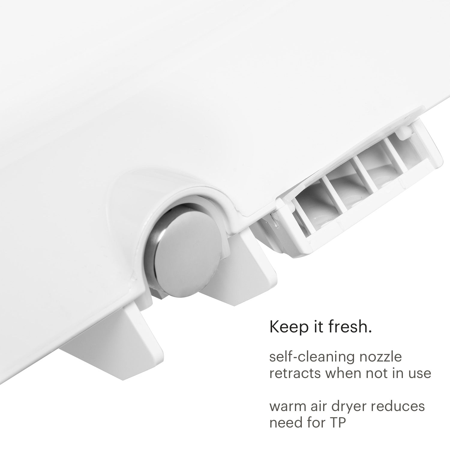 Brondell - ROUND DR801 WHITE Swash Select Advanced Bidet Seat With Sidearm Control