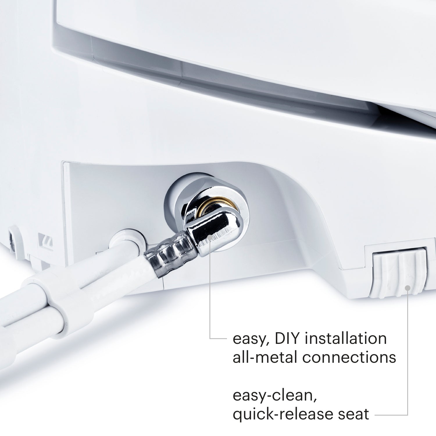 Brondell Swash 1400 Electric Remote Bidet Toilet Seat Metal connection.