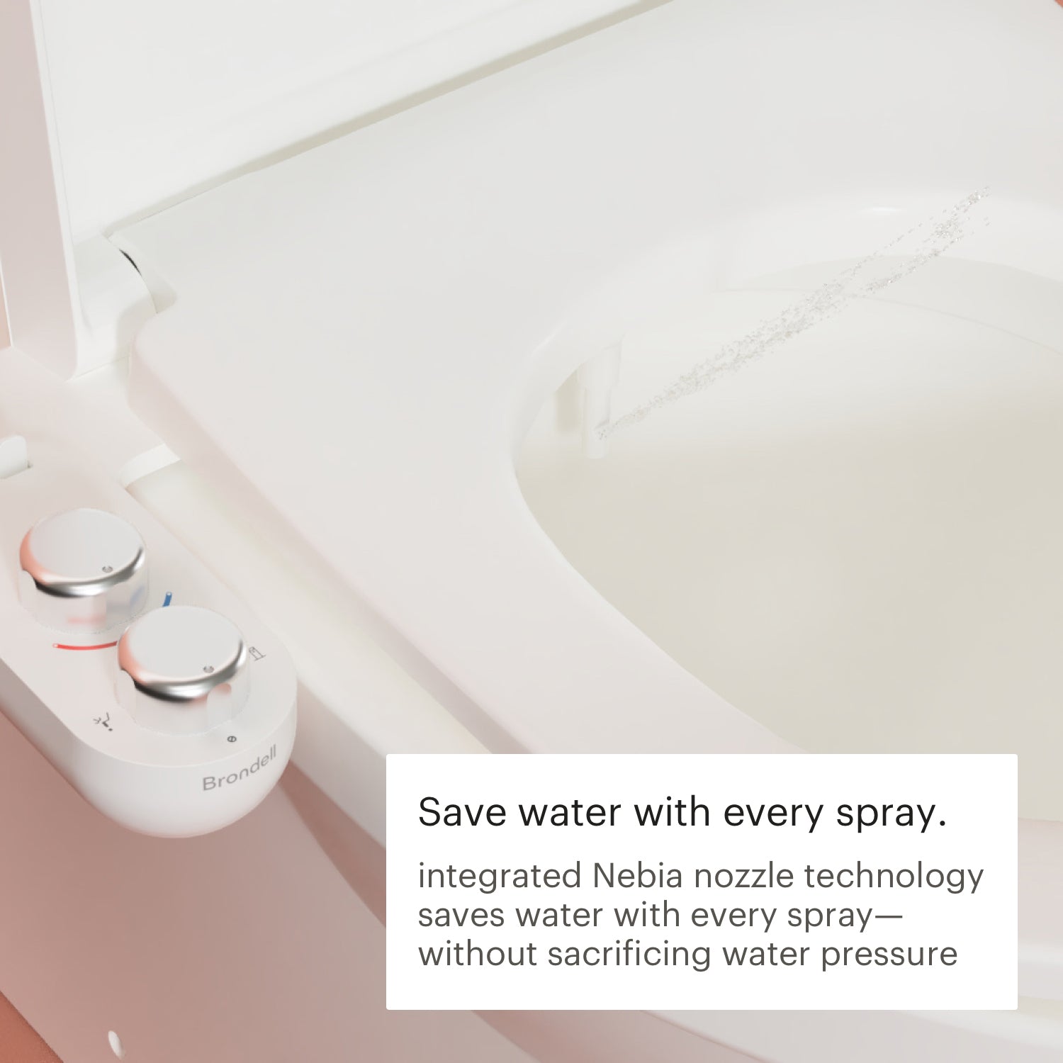 Brondell SimpleSpa Eco Advanced Bidet Attachment with Single Nozzle
